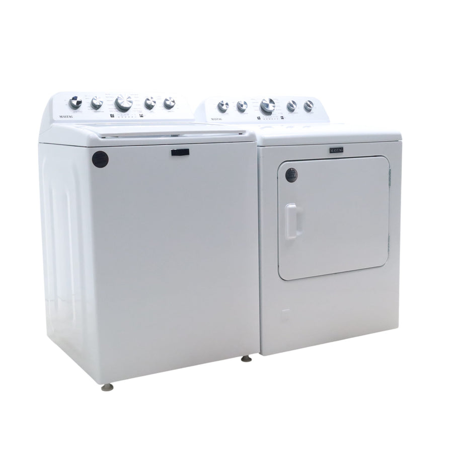 Maytag Top Load 4.7 cu. ft. Agitator Washer with Extra Power and Deep Fill Option and Gas Wrinkle Prevent 7.0 cu. ft Dryer with Extra Power Option - Open Box