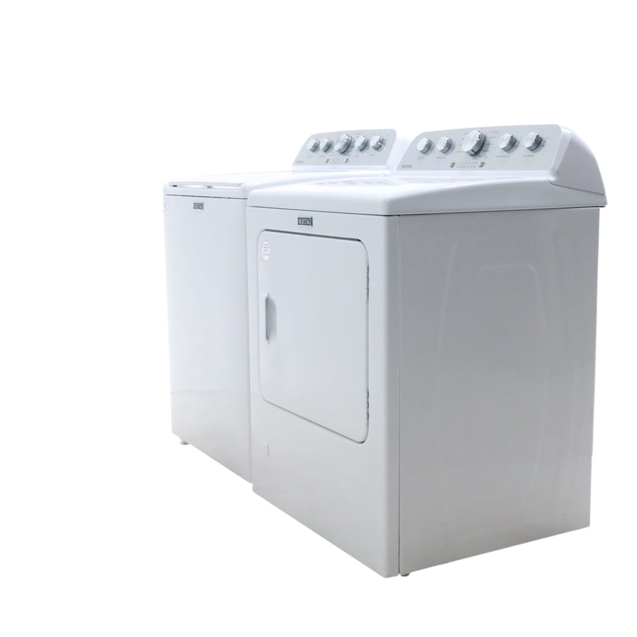 Maytag Top Load 4.7 cu. ft. Agitator Washer with Extra Power and Deep Fill Option and Gas Wrinkle Prevent 7.0 cu. ft Dryer with Extra Power Option - Open Box