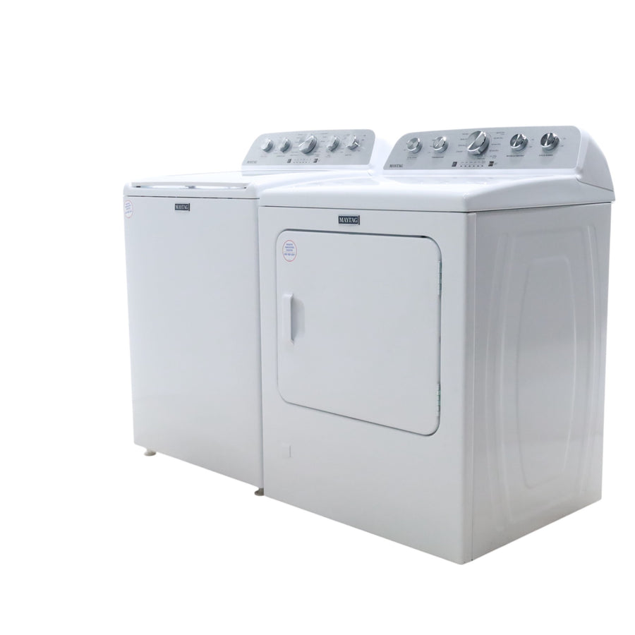 Maytag Top Load 4.7 cu. ft. Agitator Washer with Extra Power and Deep Fill Option and Gas Wrinkle Prevent 7.0 cu. ft Dryer with Extra Power Option - Open Box