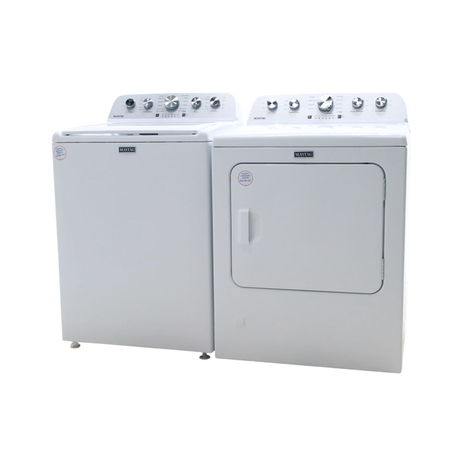 Maytag Top Load 4.7 cu. ft. Agitator Washer with Extra Power and Deep Fill Option and Gas Wrinkle Prevent 7.0 cu. ft Dryer with Extra Power Option - Open Box