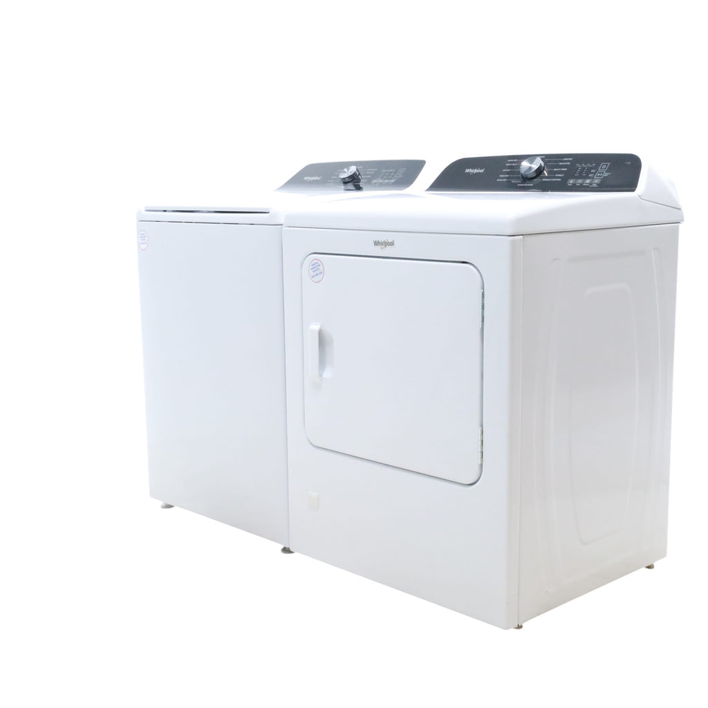 Pictures of Whirlpool 4.6 Cu. Ft. Top Load Impeller Washer with Built-in Faucet and Deep Water Wash Option and 7.0 Cu. Ft. Top Load Gas Dryer with Moisture Sensor and Steam Refresh Cycle- Open Box - Neu Appliance Outlet - Discount Appliance Outlet in Austin, Tx