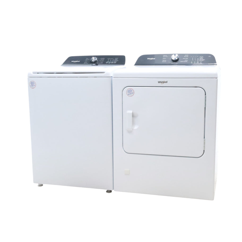 Pictures of Whirlpool 4.6 Cu. Ft. Top Load Impeller Washer with Built-in Faucet and Deep Water Wash Option and 7.0 Cu. Ft. Top Load Gas Dryer with Moisture Sensor and Steam Refresh Cycle- Open Box - Neu Appliance Outlet - Discount Appliance Outlet in Austin, Tx