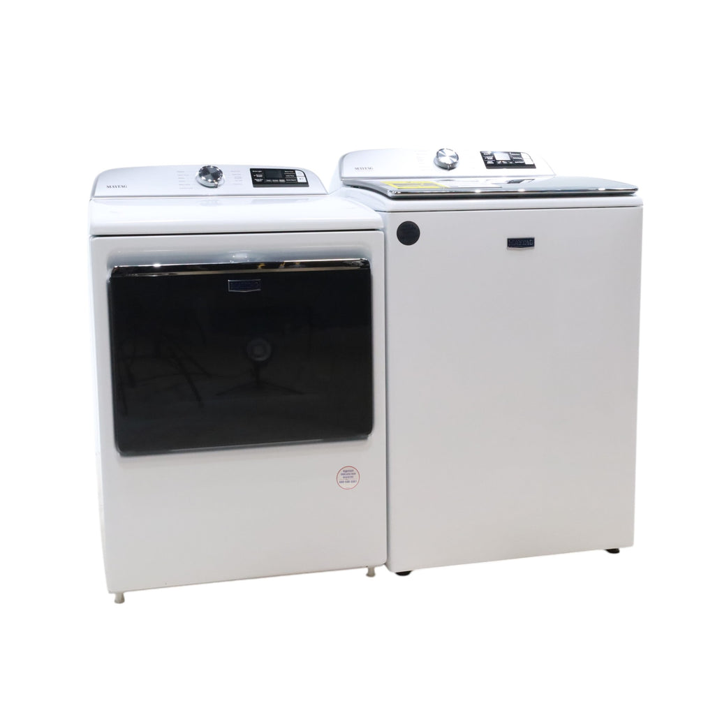 Pictures of Maytag Smart Top Load ENERGY STAR 5.3 cu. ft. Impeller Washer with Extra Power and Deep Fill Option and Smart 7.4 cu. ft. Electric Dryer with Extra Power and Advanced Moisture Sensing - Open Box - Neu Appliance Outlet - Discount Appliance Outlet in Austin, Tx