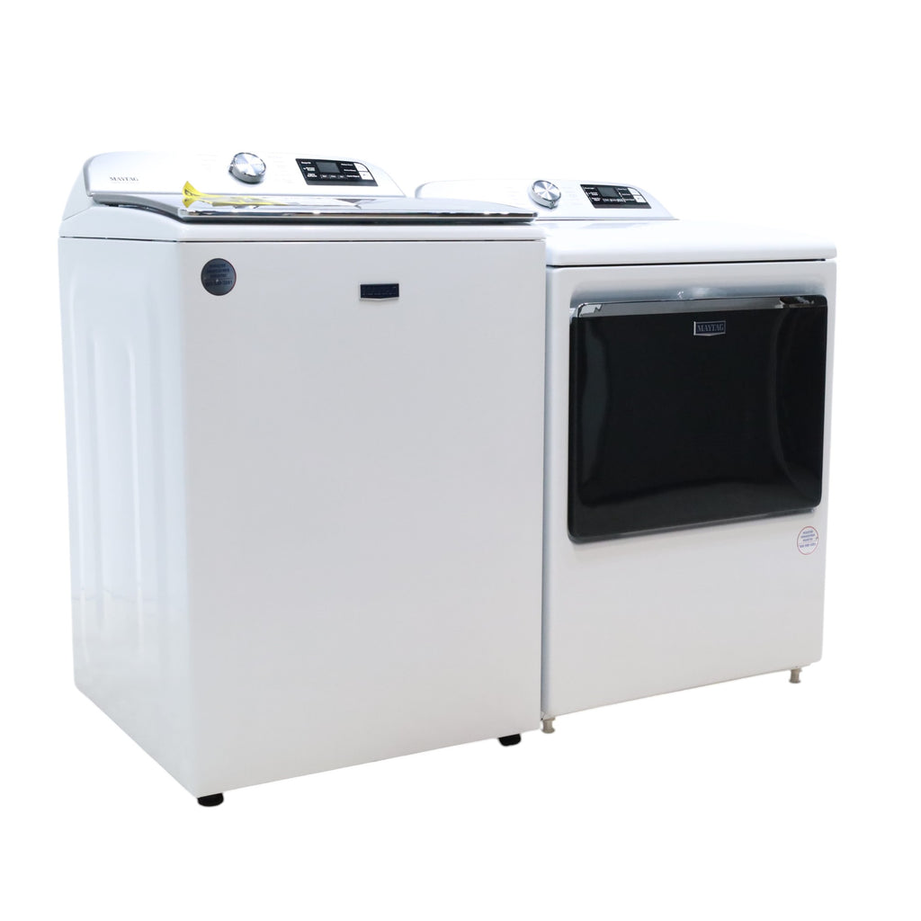 Pictures of Maytag Smart Top Load ENERGY STAR 5.3 cu. ft. Impeller Washer with Extra Power and Deep Fill Option and Smart 7.4 cu. ft. Electric Dryer with Extra Power and Advanced Moisture Sensing - Open Box - Neu Appliance Outlet - Discount Appliance Outlet in Austin, Tx