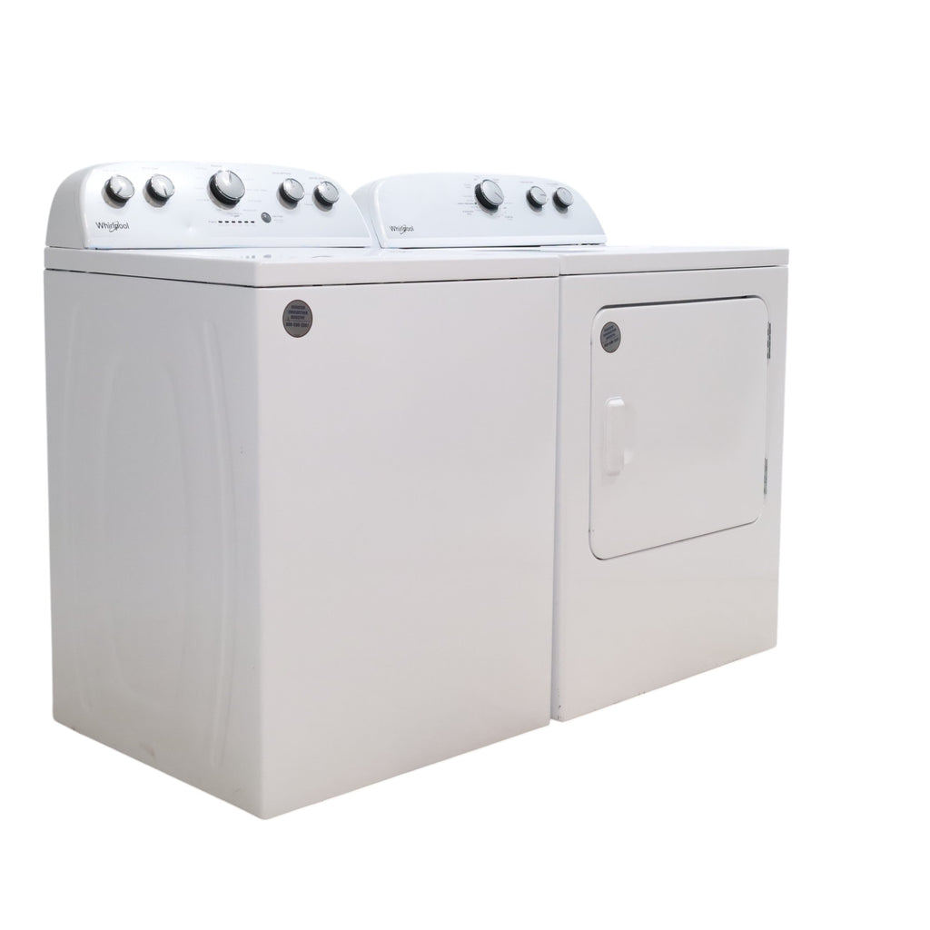 HE Whirlpool 3.5 cu. ft. Top Load Washing Machine with Deep Water Wash and 7 cu. ft. Electric Dryer with AutoDry- Open Box