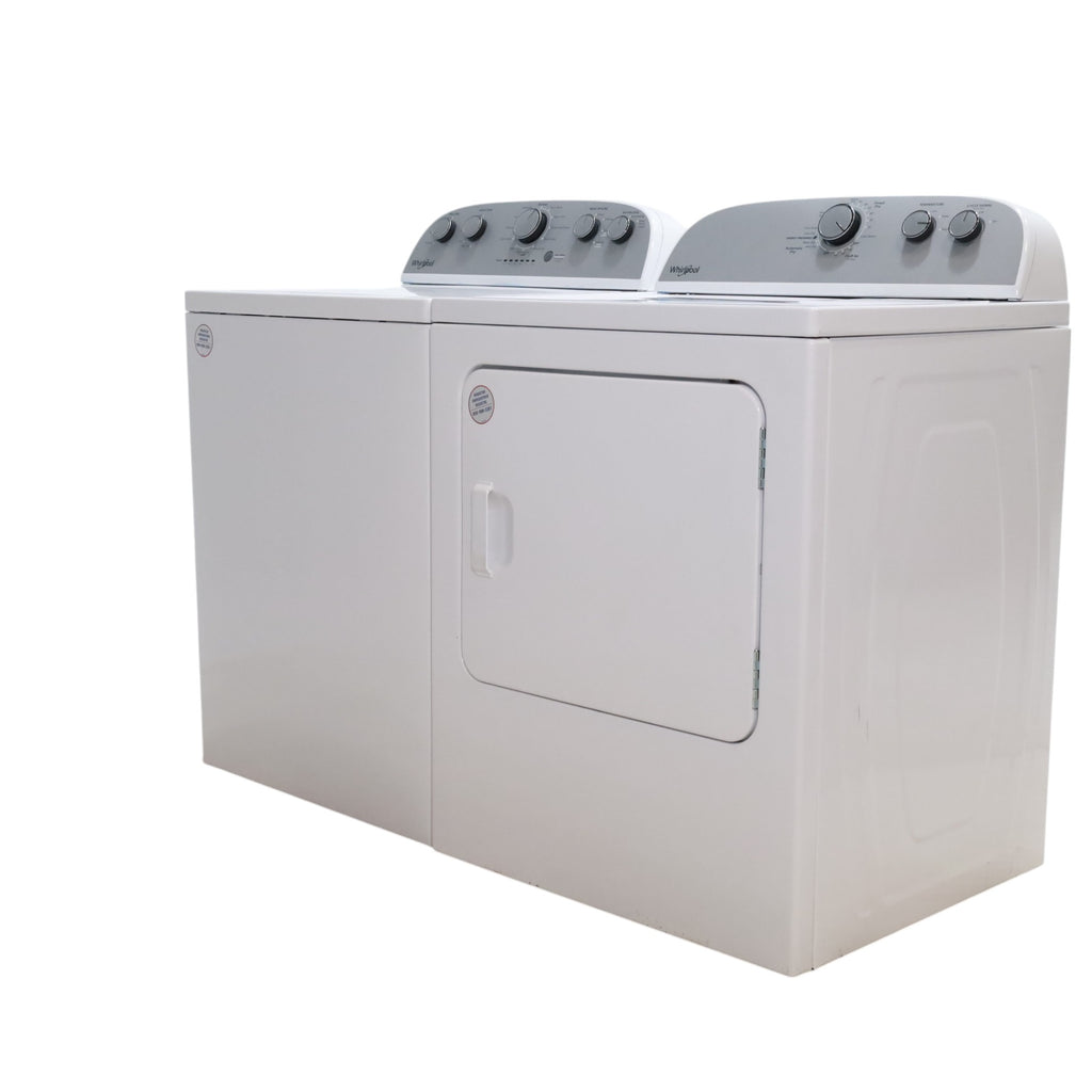 HE Whirlpool 3.5 cu. ft. Top Load Washing Machine with Deep Water Wash and 7 cu. ft. Electric Dryer with AutoDry- Open Box