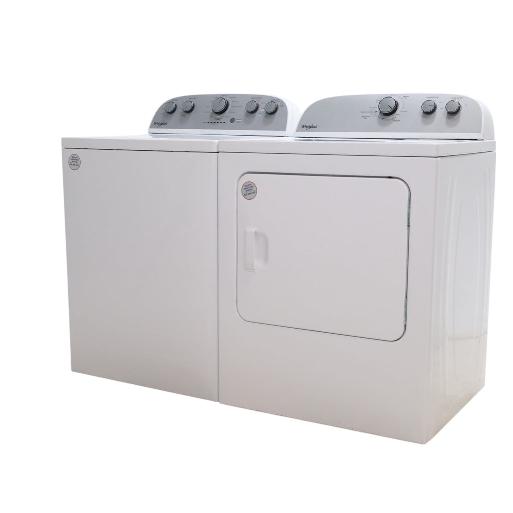 HE Whirlpool 3.5 cu. ft. Top Load Washing Machine with Deep Water Wash and 7 cu. ft. Electric Dryer with AutoDry- Open Box