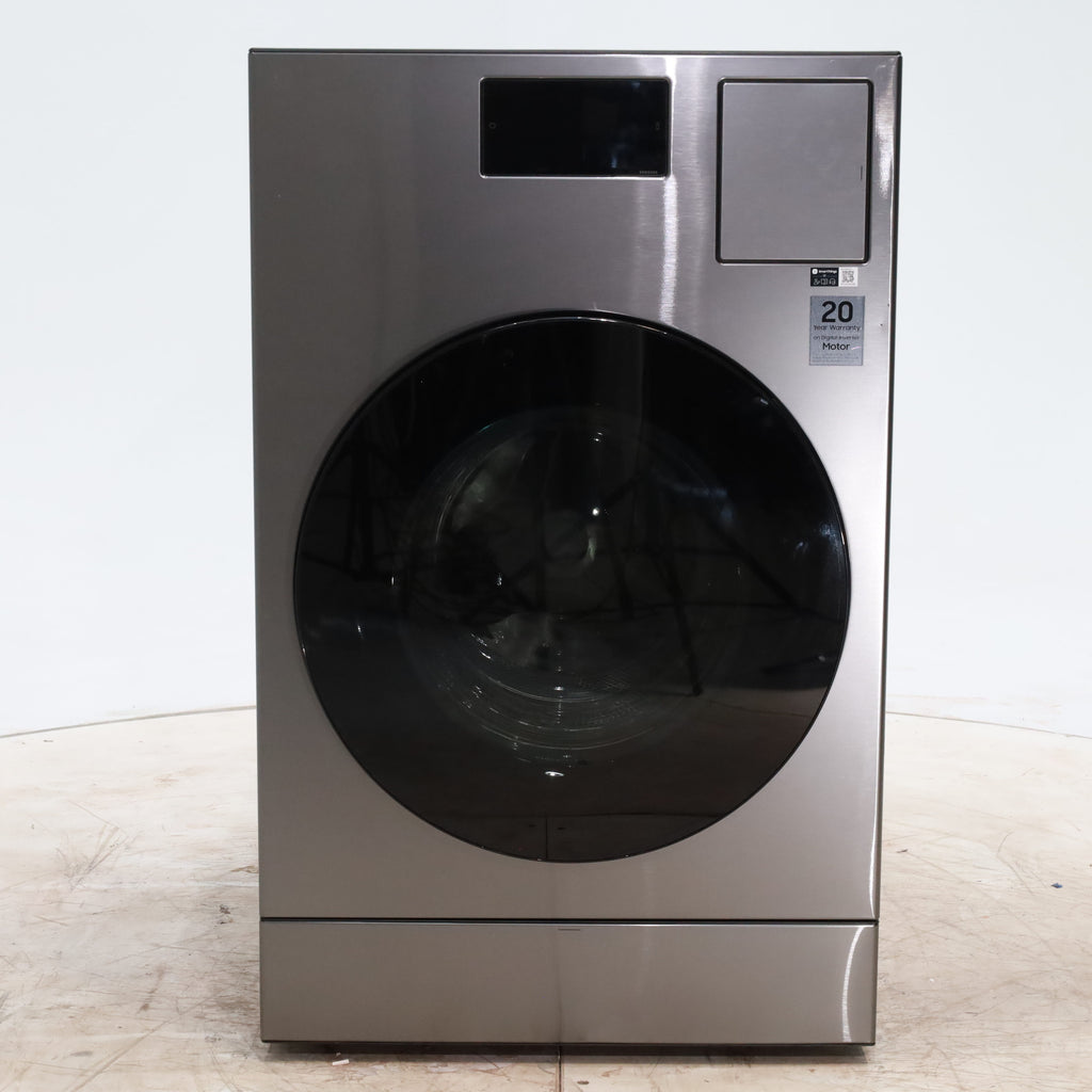 Pictures of Samsung Bespoke 5.3 cu. ft. Ultra Capacity All-In-One Washer Dryer Combo with Super Speed and Ventless Heat Pump in Dark Steel - Open Box - Neu Appliance Outlet - Discount Appliance Outlet in Austin, Tx