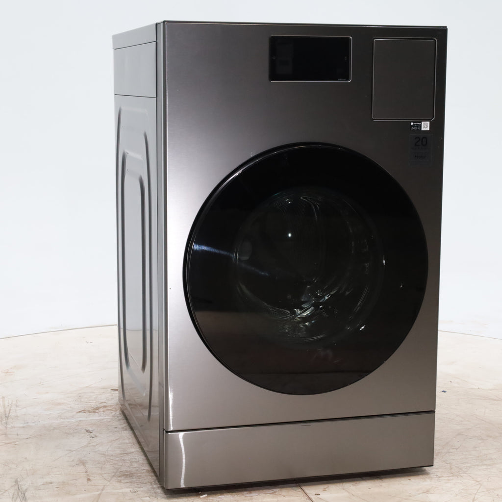 Pictures of Samsung Bespoke 5.3 cu. ft. Ultra Capacity All-In-One Washer Dryer Combo with Super Speed and Ventless Heat Pump in Dark Steel - Open Box - Neu Appliance Outlet - Discount Appliance Outlet in Austin, Tx