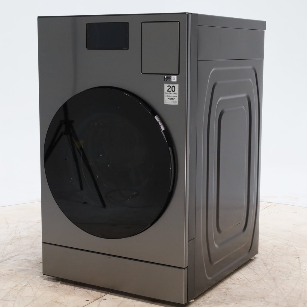 Pictures of Samsung Bespoke 5.3 cu. ft. Ultra Capacity All-In-One Washer Dryer Combo with Super Speed and Ventless Heat Pump in Dark Steel - Open Box - Neu Appliance Outlet - Discount Appliance Outlet in Austin, Tx