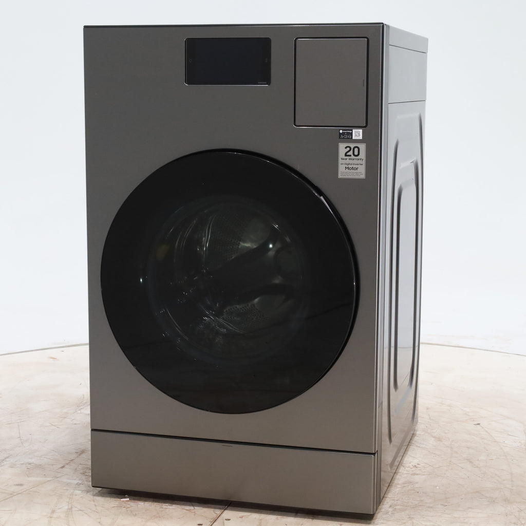 Pictures of Samsung Bespoke 5.3 cu. ft. Ultra Capacity All-In-One Washer Dryer Combo with Super Speed and Ventless Heat Pump in Dark Steel - Open Box - Neu Appliance Outlet - Discount Appliance Outlet in Austin, Tx