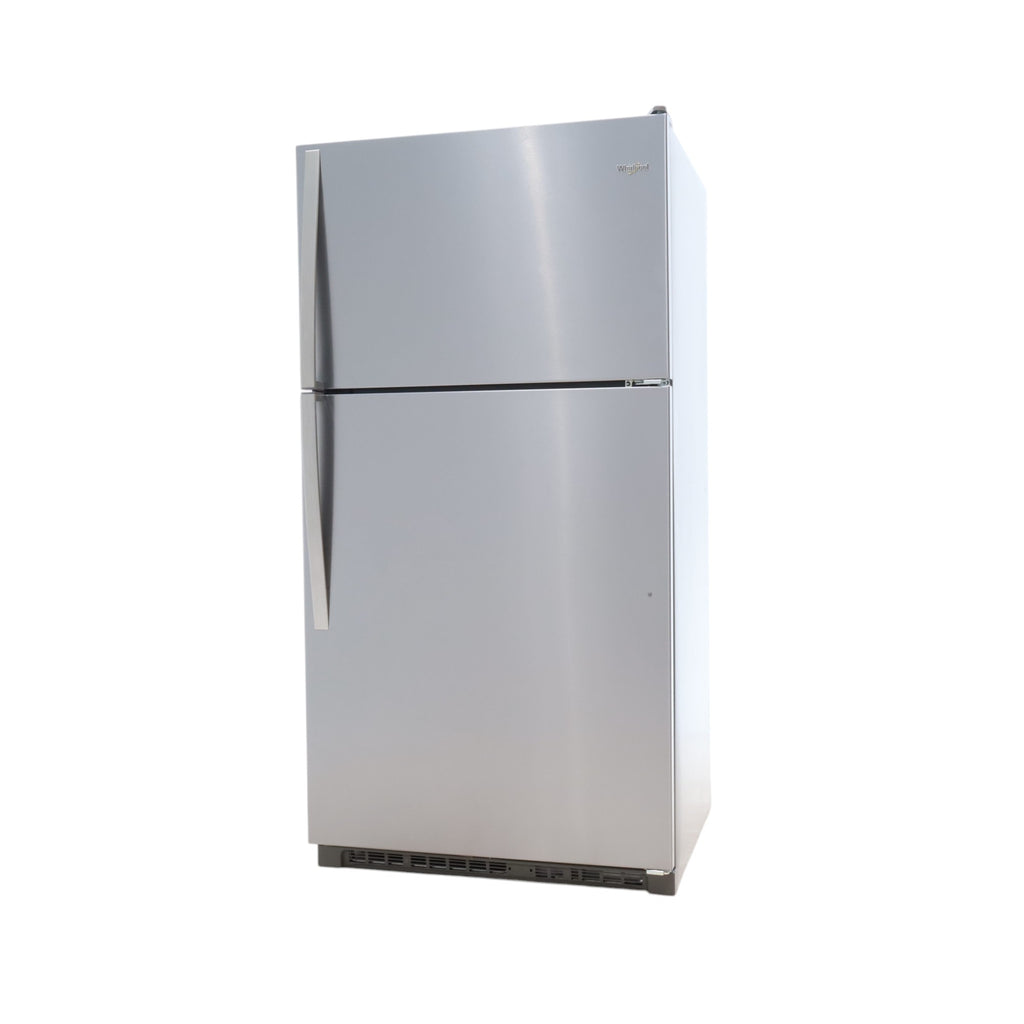 Pictures of 33" Wide Fingerprint-Resistant Stainless Steel Whirlpool 20.5 cu. ft. Top Freezer Refrigerator with Flexi-Slide Bin - Scratch & Dent - Minor - Neu Appliance Outlet - Discount Appliance Outlet in Austin, Tx