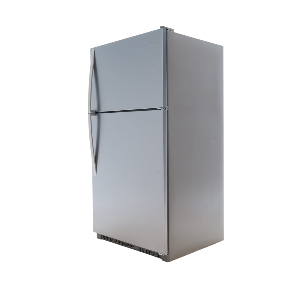 Pictures of 33" Wide Fingerprint-Resistant Stainless Steel Whirlpool 20.5 cu. ft. Top Freezer Refrigerator with Flexi-Slide Bin - Scratch & Dent - Minor - Neu Appliance Outlet - Discount Appliance Outlet in Austin, Tx