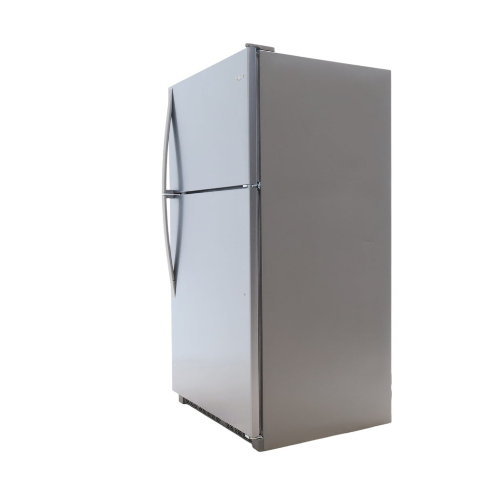 Pictures of 33" Wide Fingerprint-Resistant Stainless Steel Whirlpool 20.5 cu. ft. Top Freezer Refrigerator with Flexi-Slide Bin - Scratch & Dent - Minor - Neu Appliance Outlet - Discount Appliance Outlet in Austin, Tx