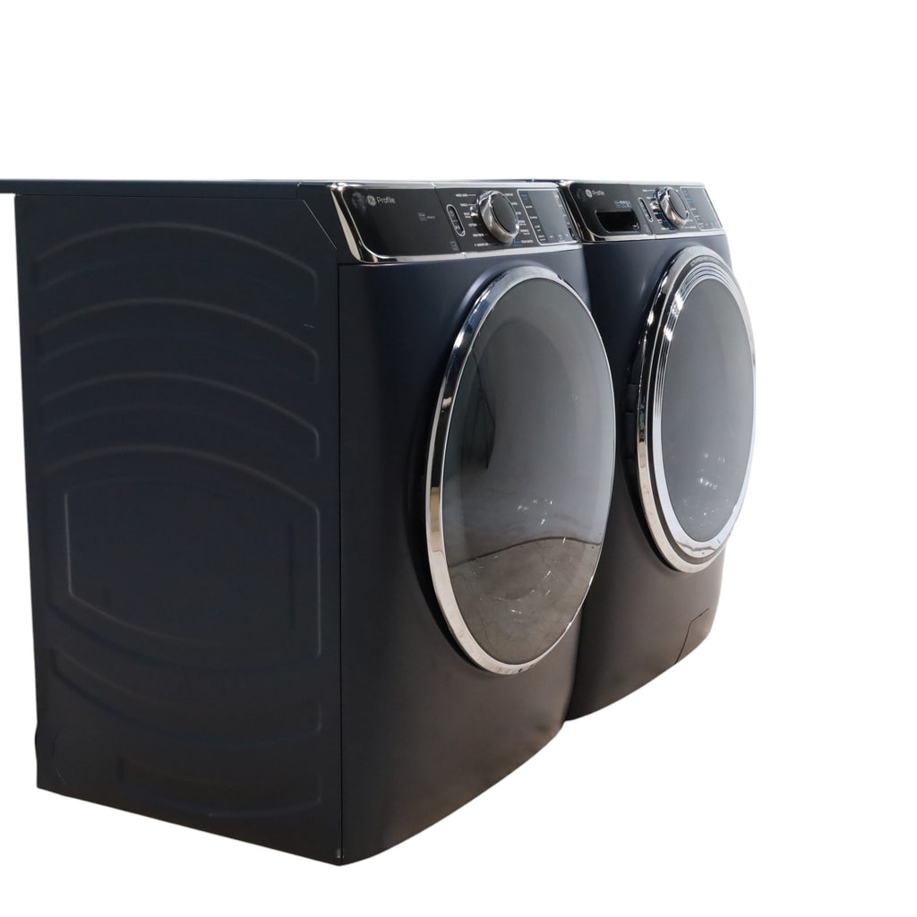 GE Profile™ Sapphire Blue 5.3 cu. ft. Capacity Smart Front Load ENERGY STAR® Washer with UltraFresh™ Vent System+ with OdorBlock™ and  GE Profile™ 7.8 cu. ft. Capacity Smart Front Load Electric Dryer with Steam and Sanitize Cycle - Scratch & Dent - Minor