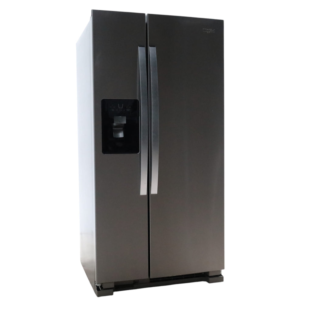 Pictures of 33 in. Wide Fingerprint-Resistant Stainless Steel Whirlpool 21.4 cu. ft. Side by Side Refrigerator with In Door Ice and Water Dispenser - Scratch & Dent - Minor - Neu Appliance Outlet - Discount Appliance Outlet in Austin, Tx