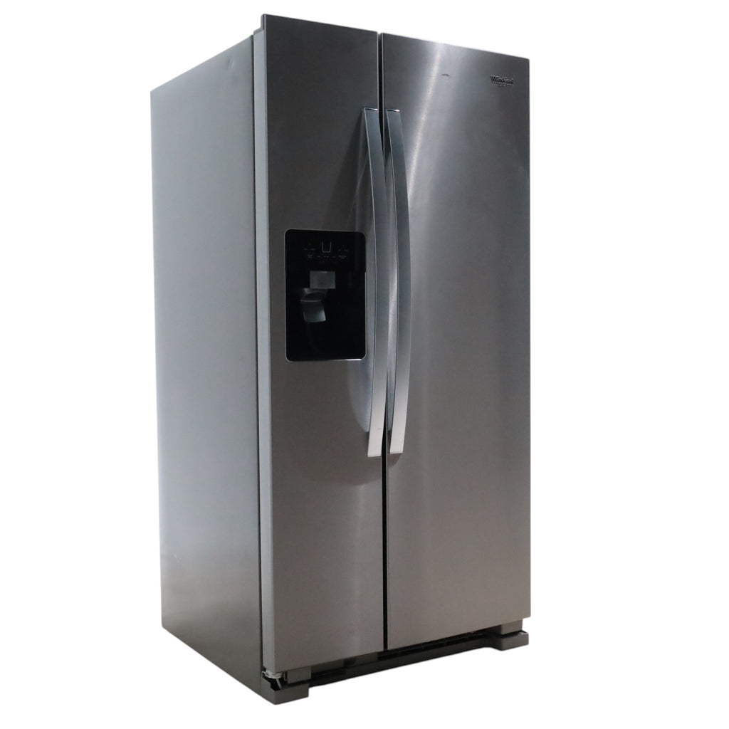 Pictures of 33 in. Wide Fingerprint-Resistant Stainless Steel Whirlpool 21.4 cu. ft. Side by Side Refrigerator with In Door Ice and Water Dispenser - Scratch & Dent - Minor - Neu Appliance Outlet - Discount Appliance Outlet in Austin, Tx