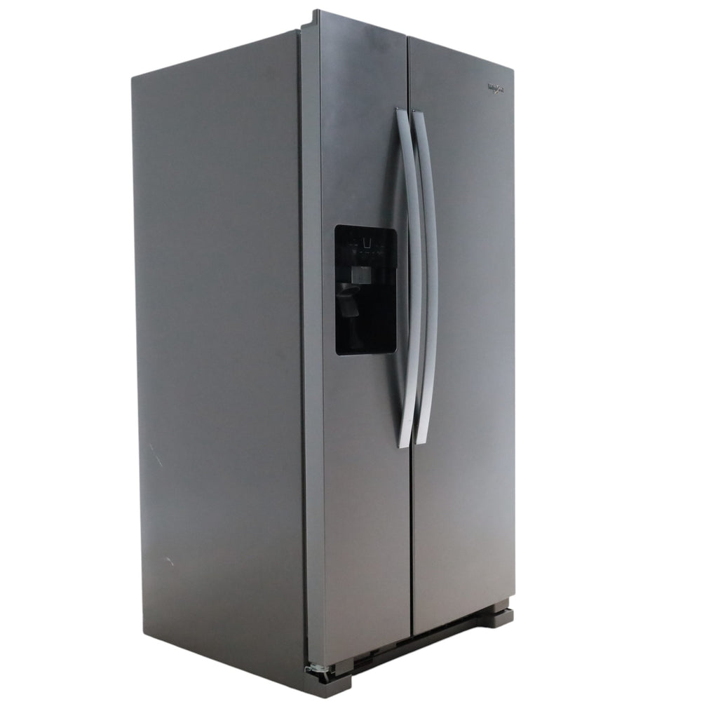 Pictures of 33 in. Wide Fingerprint-Resistant Stainless Steel Whirlpool 21.4 cu. ft. Side by Side Refrigerator with In Door Ice and Water Dispenser - Scratch & Dent - Minor - Neu Appliance Outlet - Discount Appliance Outlet in Austin, Tx