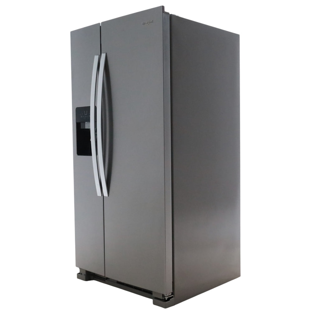 33 in. Wide Fingerprint-Resistant Stainless Steel Whirlpool 21.4 cu. ft. Side by Side Refrigerator with In Door Ice and Water Dispenser - Scratch & Dent - Minor