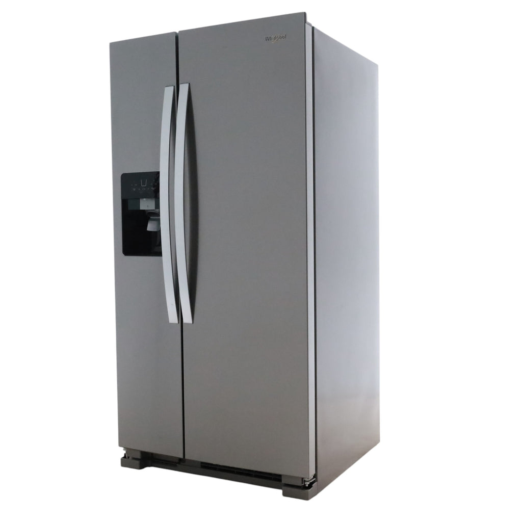 33 in. Wide Fingerprint-Resistant Stainless Steel Whirlpool 21.4 cu. ft. Side by Side Refrigerator with In Door Ice and Water Dispenser - Scratch & Dent - Minor