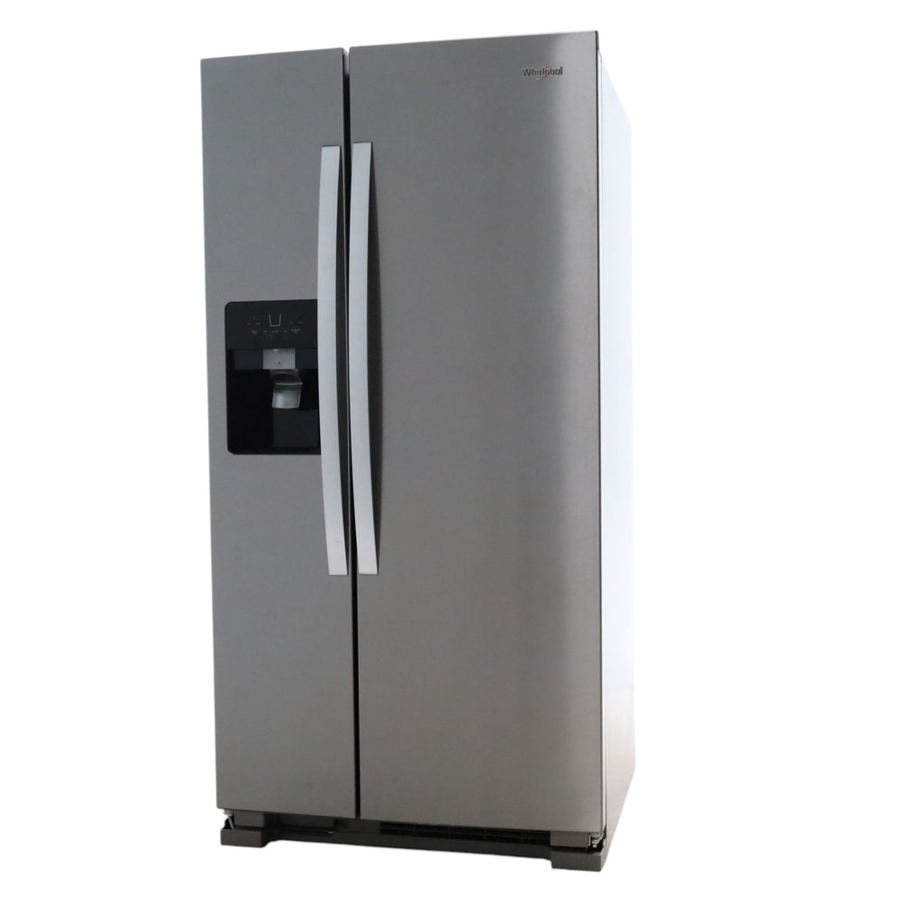 33 in. Wide Fingerprint-Resistant Stainless Steel Whirlpool 21.4 cu. ft. Side by Side Refrigerator with In Door Ice and Water Dispenser - Scratch & Dent - Minor