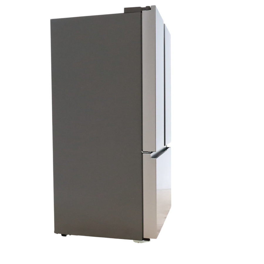 Fingerprint Resistant Brushed Steel ENERGY STAR Hisense 26.6 cu. ft. 3 Door French Door Refrigerator with Icemaker and Internal Water Dispenser - Scratch & Dent - Minor