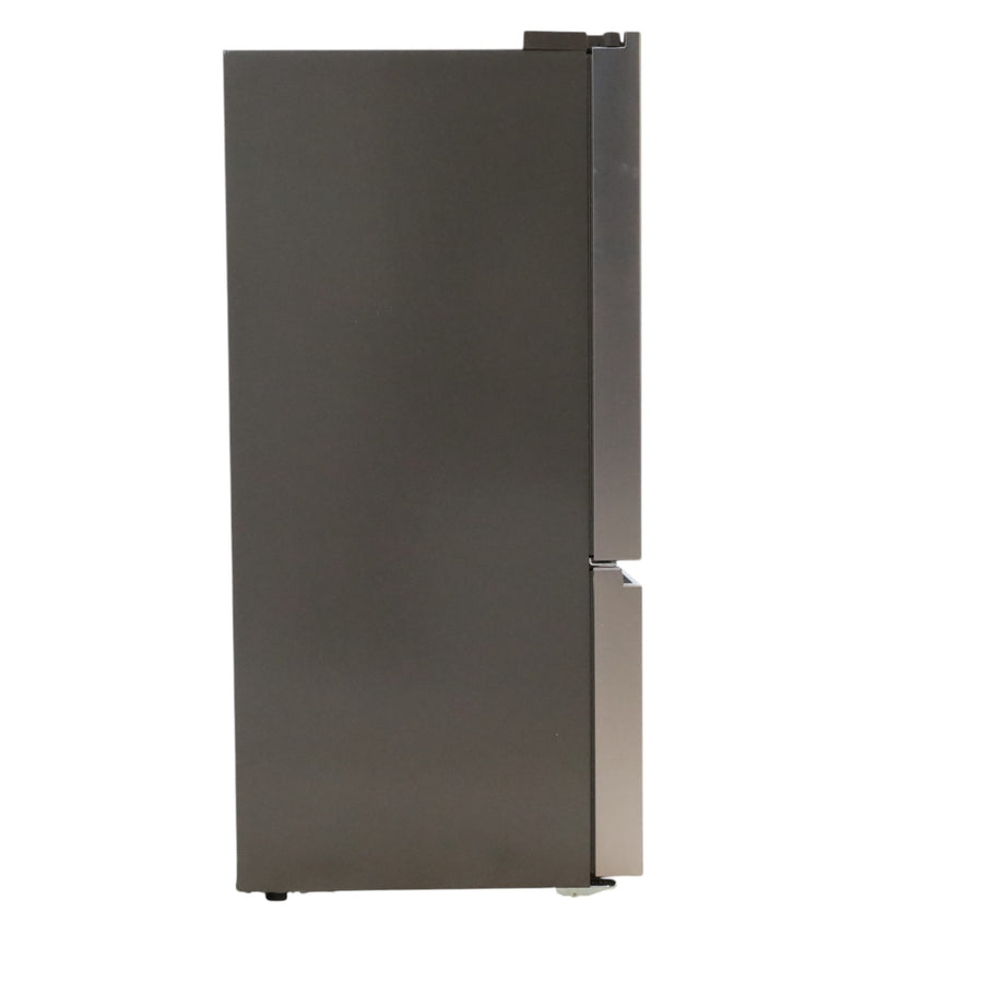 Fingerprint Resistant Brushed Steel ENERGY STAR Hisense 26.6 cu. ft. 3 Door French Door Refrigerator with Icemaker and Internal Water Dispenser - Scratch & Dent - Minor