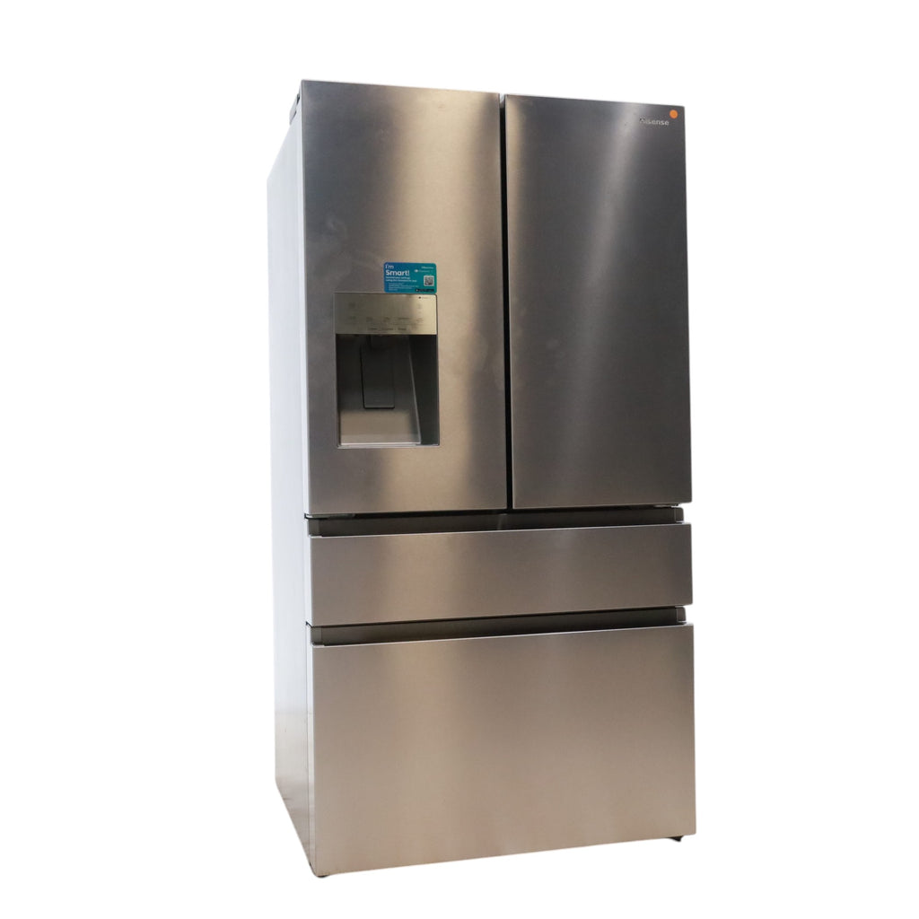 Hisense Stainless Steel PureFlat 25.6-cu ft 4-Door Smart French Door ENERGY STAR Refrigerator with Ice Maker, Water and Ice Dispenser - Open Box