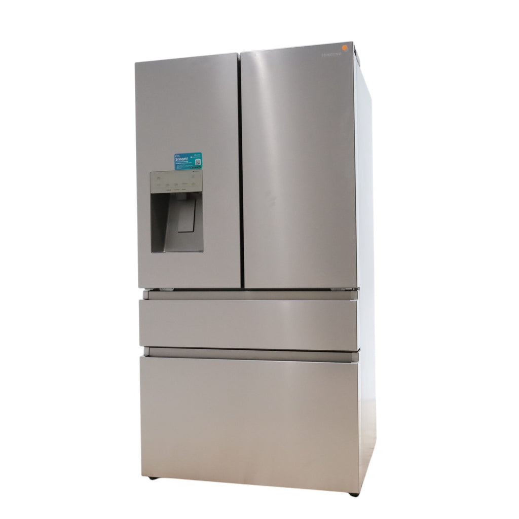 Hisense Stainless Steel PureFlat 25.6-cu ft 4-Door Smart French Door ENERGY STAR Refrigerator with Ice Maker, Water and Ice Dispenser - Open Box