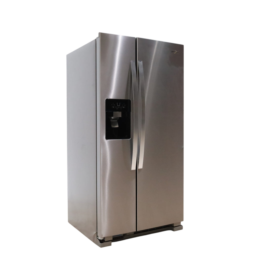 33 in. Wide Fingerprint-Resistant Stainless Steel Whirlpool 21.4 cu. ft. Side by Side Refrigerator with In Door Ice and Water Dispenser - Scratch & Dent - Minor