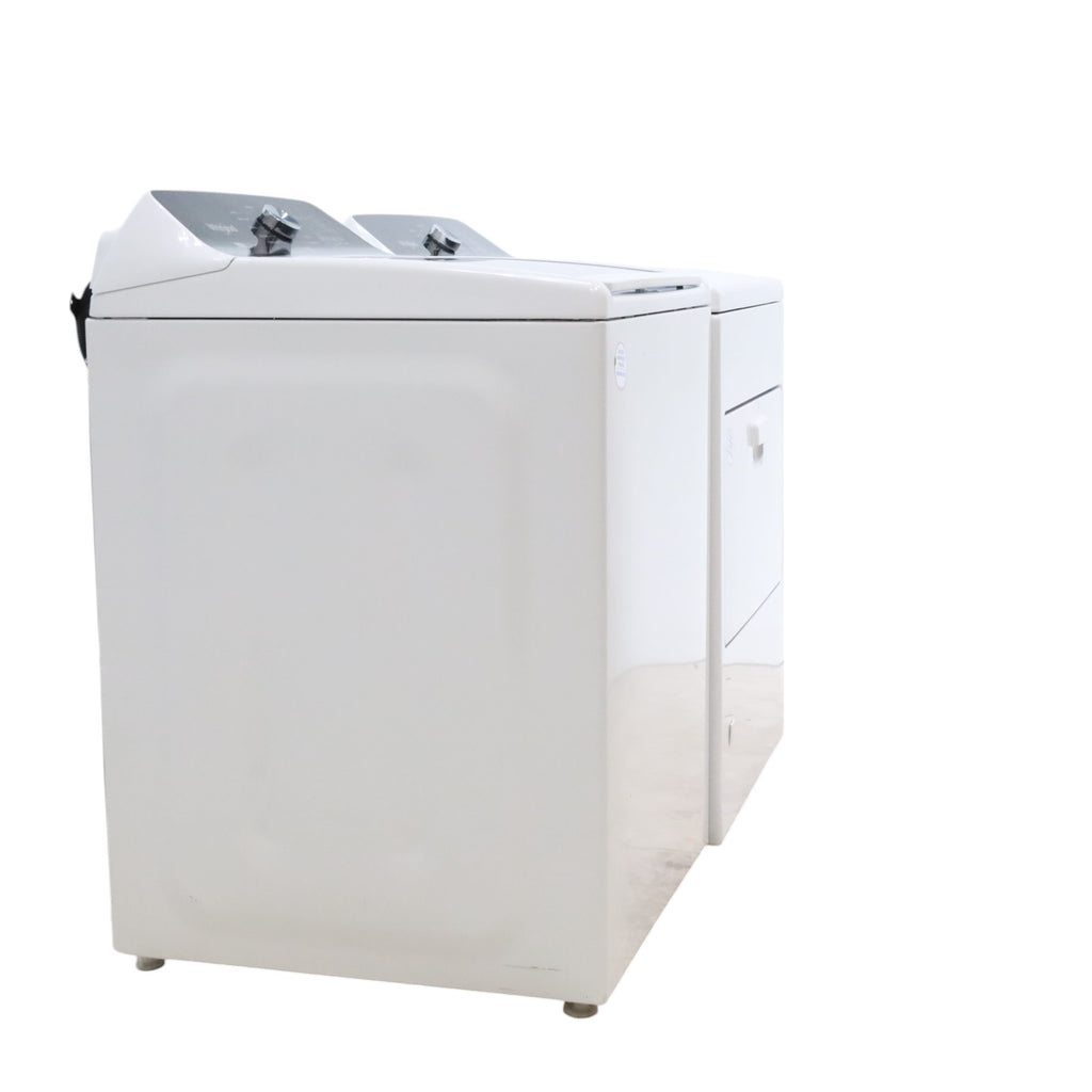 Pictures of Whirlpool 4.7–4.8 Cu. Ft. Top Load Washer with 2 in 1 Removable Agitator and Built-In Water Faucet and 7.0 Cu. Ft. Top Load Gas Moisture Sensing Dryer with Wrinkle Shield™ Option - Open Box - Neu Appliance Outlet - Discount Appliance Outlet in Austin, Tx