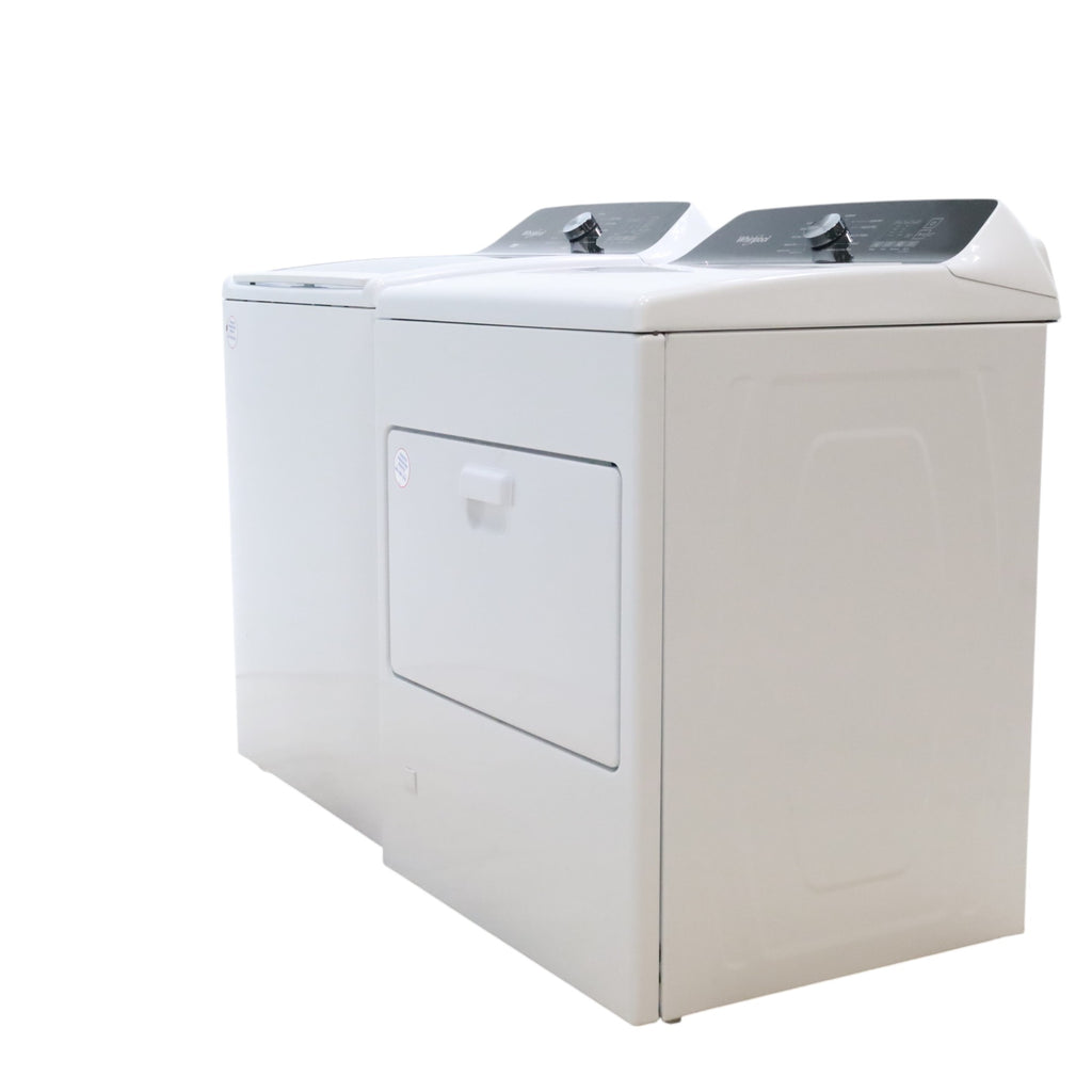 Whirlpool 4.7–4.8 Cu. Ft. Top Load Washer with 2 in 1 Removable Agitator and Built-In Water Faucet and 7.0 Cu. Ft. Top Load Gas Moisture Sensing Dryer with  Wrinkle Shield™ Option - Open Box