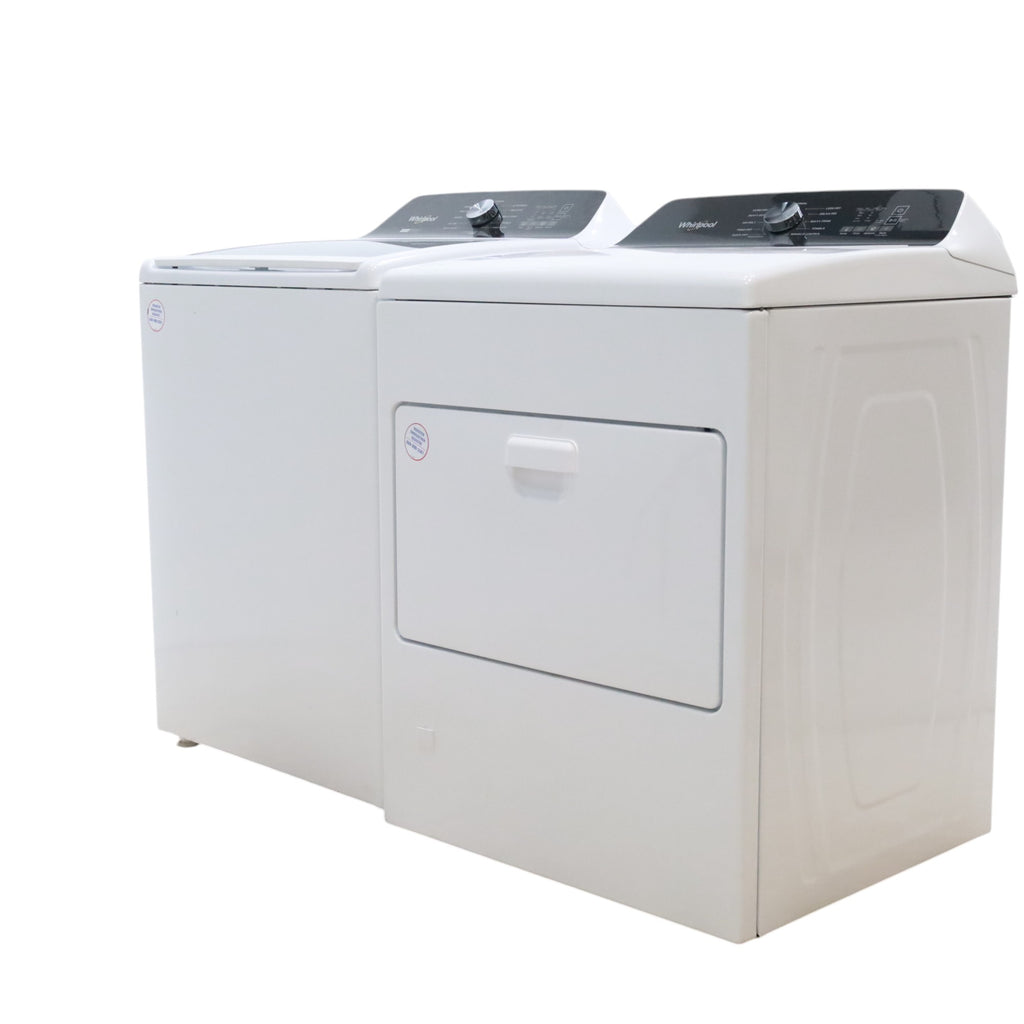 Whirlpool 4.7–4.8 Cu. Ft. Top Load Washer with 2 in 1 Removable Agitator and Built-In Water Faucet and 7.0 Cu. Ft. Top Load Gas Moisture Sensing Dryer with  Wrinkle Shield™ Option - Open Box