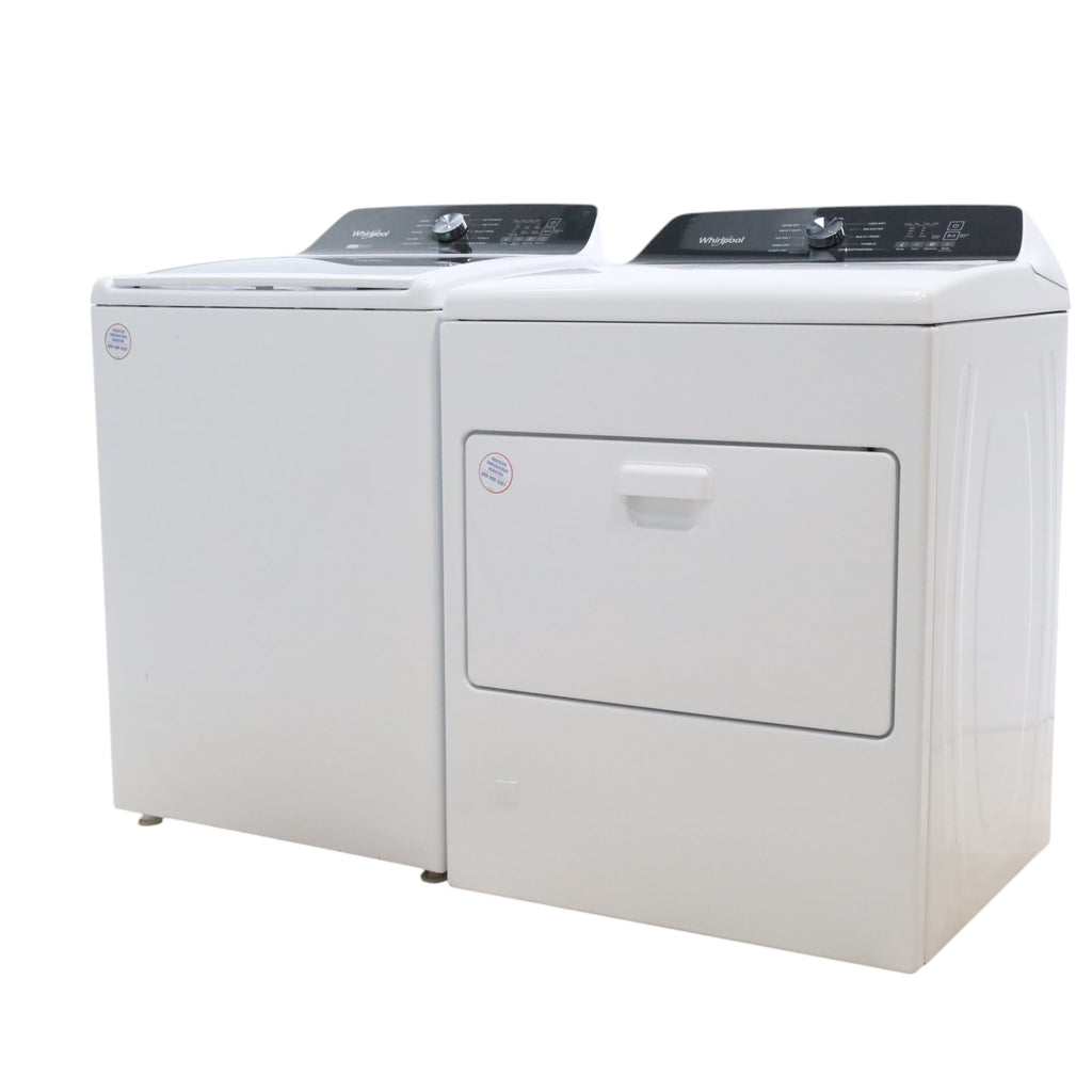 Whirlpool 4.7–4.8 Cu. Ft. Top Load Washer with 2 in 1 Removable Agitator and Built-In Water Faucet and 7.0 Cu. Ft. Top Load Gas Moisture Sensing Dryer with  Wrinkle Shield™ Option - Open Box