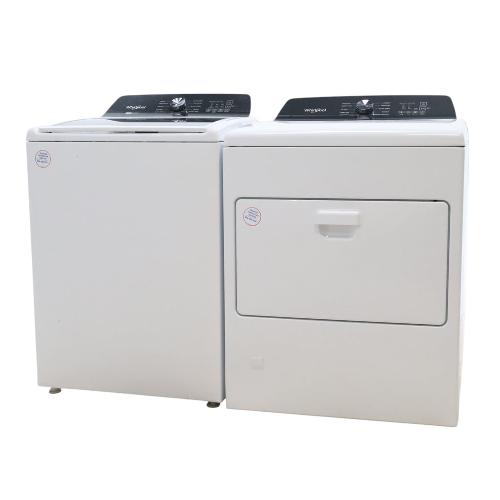 Whirlpool 4.7–4.8 Cu. Ft. Top Load Washer with 2 in 1 Removable Agitator and Built-In Water Faucet and 7.0 Cu. Ft. Top Load Gas Moisture Sensing Dryer with  Wrinkle Shield™ Option - Open Box