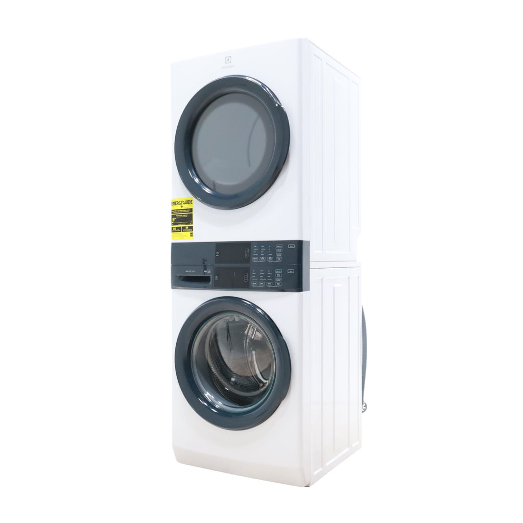 Electrolux White 300 Series Laundry Tower Single Unit Washer & Gas Dryer with LuxCare Wash System - Scratch & Dent - Minor