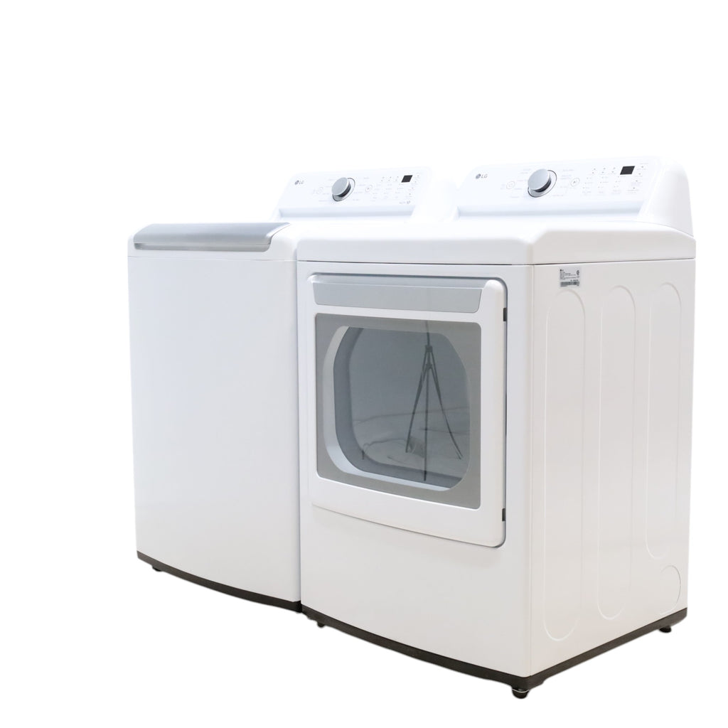 Pictures of LG 5.0 cu. ft. Mega Capacity Top Load Washer with TurboDrum™ Technology and 7.3 cu. ft. Ultra Large Capacity Electric Dryer with Sensor Dry Technology - Scratch & Dent - Minor - Neu Appliance Outlet - Discount Appliance Outlet in Austin, Tx