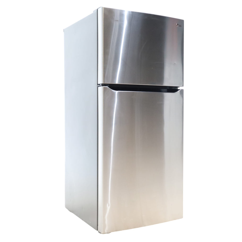 30" Wide Stainless Steel ENERGY STAR LG 20.2 cu. ft. Top Freezer Refrigerator with Reversible Door - Certified Refurbished