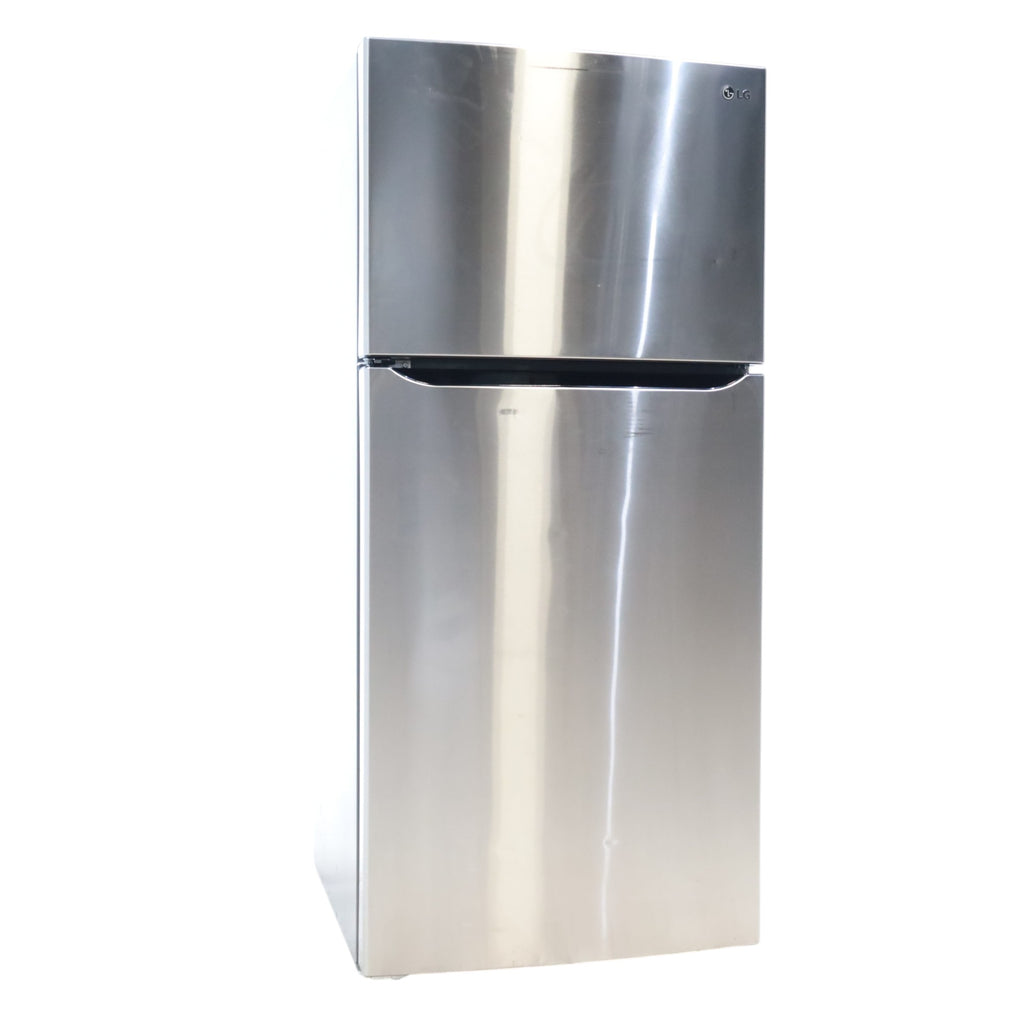 30" Wide Stainless Steel ENERGY STAR LG 20.2 cu. ft. Top Freezer Refrigerator with Reversible Door - Certified Refurbished