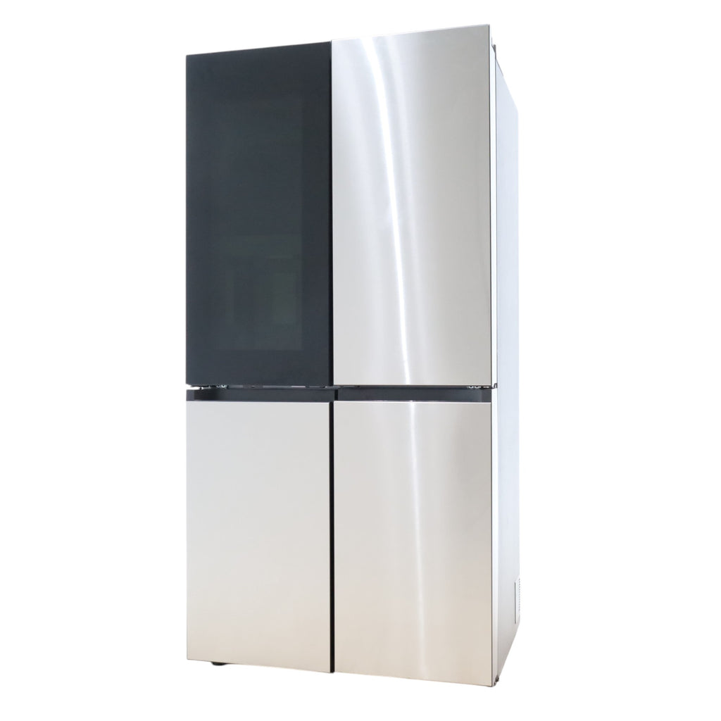 Pictures of Stainless Steel Samsung Bespoke Counter-depth 22.5-cu ft 4-Door Smart French Door ENERGY STAR Refrigerator with Dual Ice Maker and Water Dispenser and Door within Door - Scratch & Dent - Minor - Neu Appliance Outlet - Discount Appliance Outlet in Austin, Tx