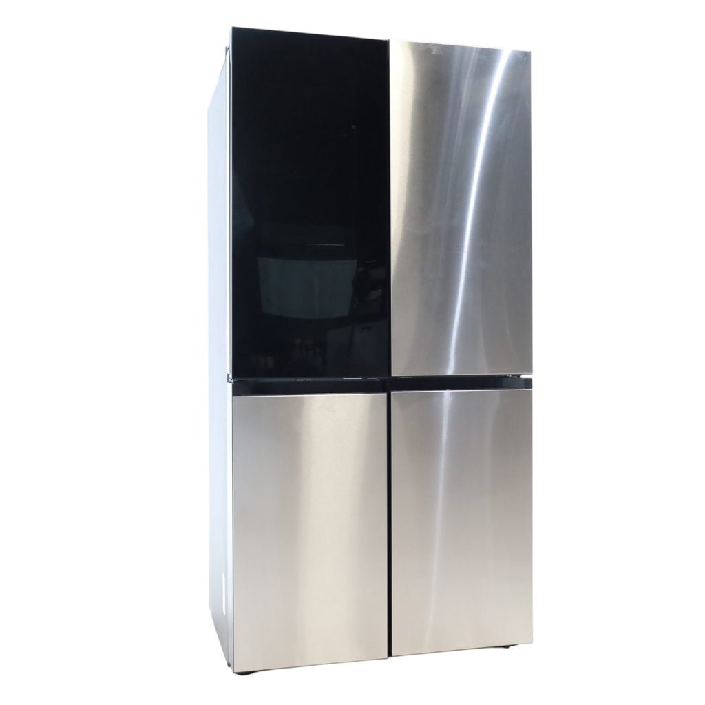 Stainless Steel Samsung Bespoke Counter-depth 22.5-cu ft 4-Door Smart French Door ENERGY STAR Refrigerator with Dual Ice Maker and Water Dispenser and Door within Door - Scratch & Dent - Minor