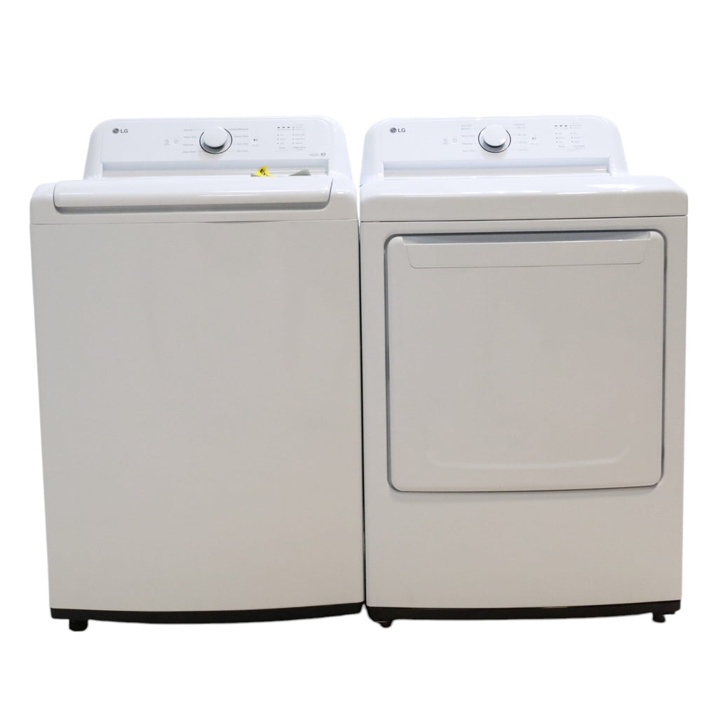 Pictures of ENERGY STAR LG 4.1 cu. ft. Top Load Washing M0achine with 4-Way Agitator and ENERGY STAR LG 7.3 cu. ft. Electric Dryer with Smart Diagnosis - Scratch & Dent - Minor - Neu Appliance Outlet - Discount Appliance Outlet in Austin, Tx