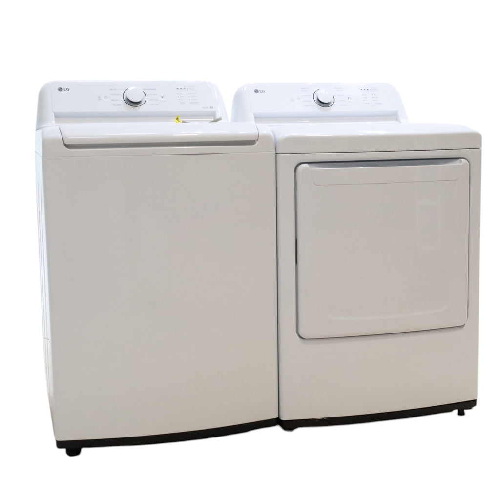 Pictures of ENERGY STAR LG 4.1 cu. ft. Top Load Washing M0achine with 4-Way Agitator and ENERGY STAR LG 7.3 cu. ft. Electric Dryer with Smart Diagnosis - Scratch & Dent - Minor - Neu Appliance Outlet - Discount Appliance Outlet in Austin, Tx