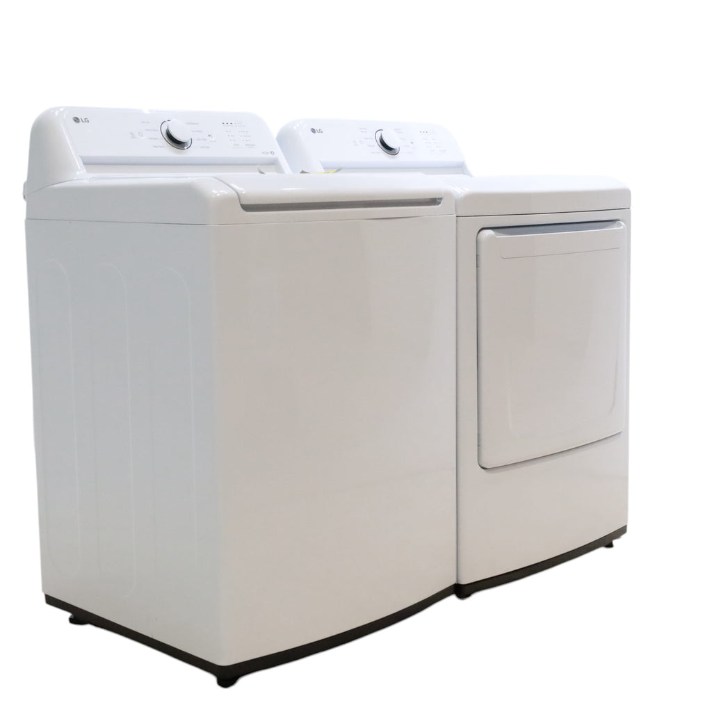 Pictures of ENERGY STAR LG 4.1 cu. ft. Top Load Washing M0achine with 4-Way Agitator and ENERGY STAR LG 7.3 cu. ft. Electric Dryer with Smart Diagnosis - Scratch & Dent - Minor - Neu Appliance Outlet - Discount Appliance Outlet in Austin, Tx