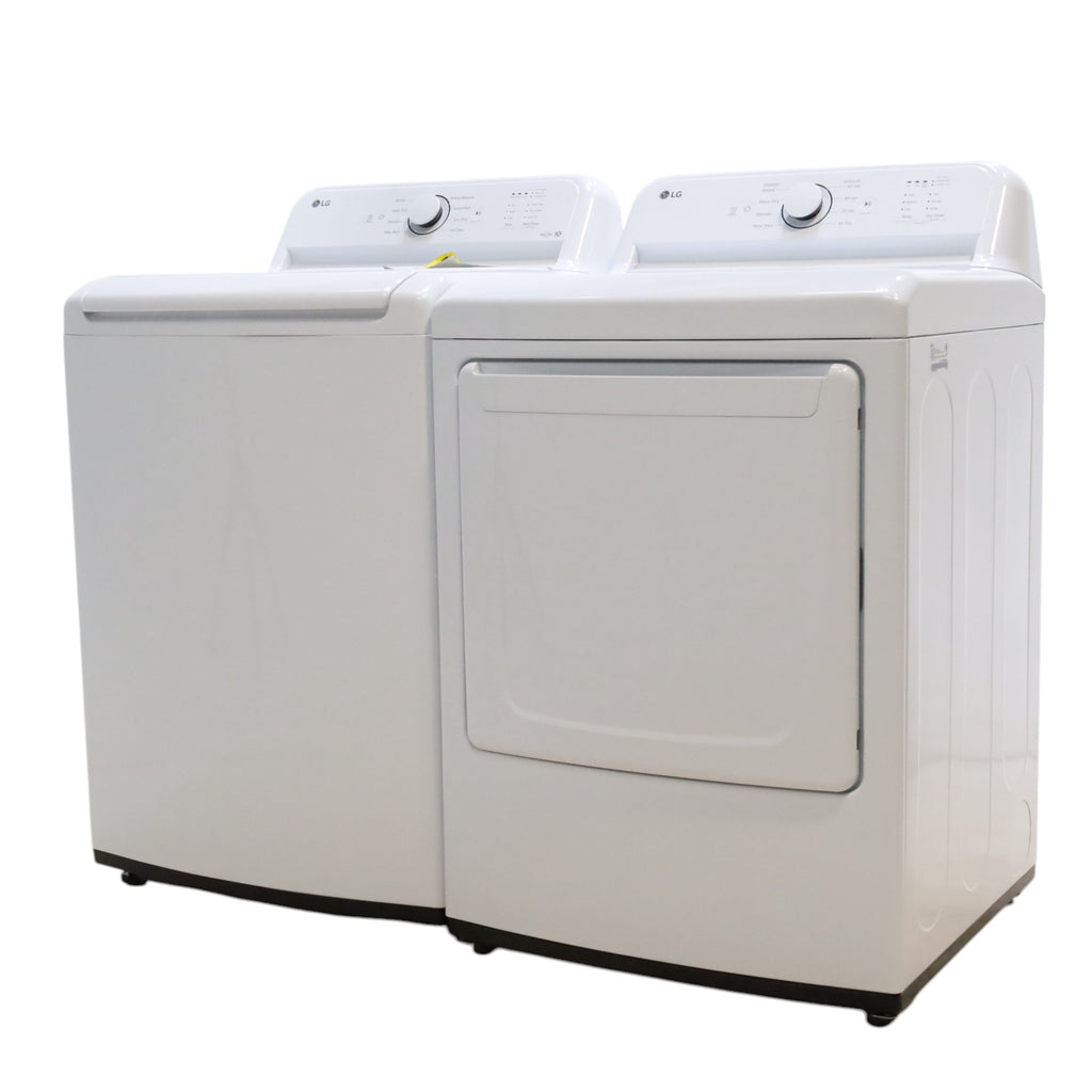 ENERGY STAR LG 4.1 cu. ft. Top Load Washing M0achine with 4-Way Agitator and  ENERGY STAR LG 7.3 cu. ft. Electric Dryer with Smart Diagnosis - Scratch & Dent - Minor