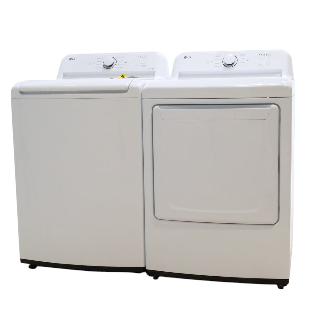 ENERGY STAR LG 4.1 cu. ft. Top Load Washing M0achine with 4-Way Agitator and  ENERGY STAR LG 7.3 cu. ft. Electric Dryer with Smart Diagnosis - Scratch & Dent - Minor