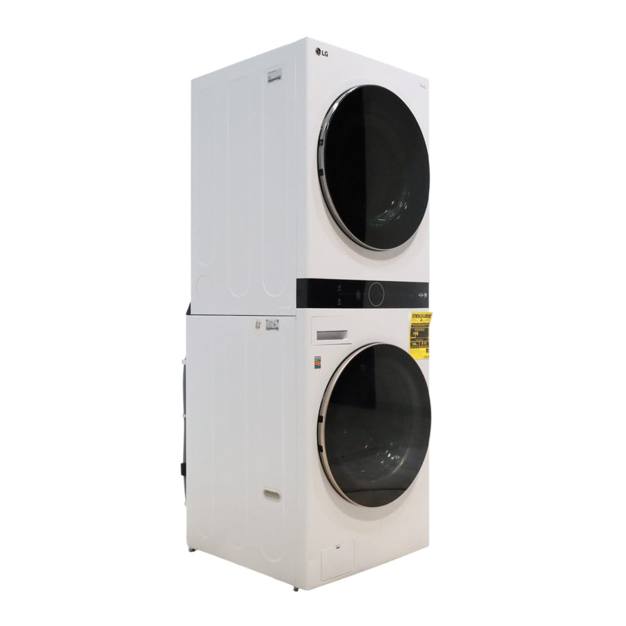 White LG Wash Tower Single Unit Front Load with Center Control™ 4.5 cu. ft. Washer and 7.4 cu. ft. Electric Dryer - Scratch & Dent - Minor