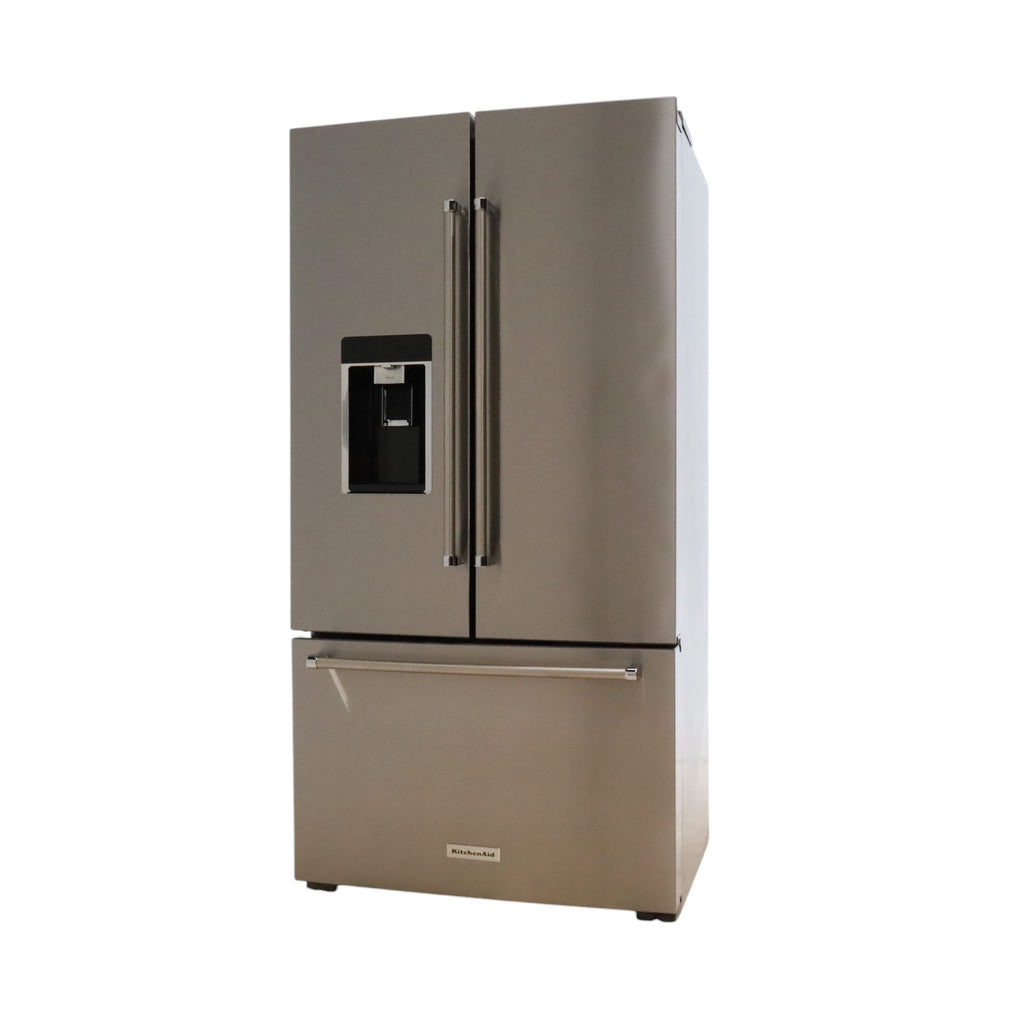 Pictures of Kitchenaid Stainless Steel 23.8 cu. ft. 36" Counter-Depth French Door Platinum Interior Refrigerator with PrintShield™ Finish - Scratch & Dent - Minor - Neu Appliance Outlet - Discount Appliance Outlet in Austin, Tx