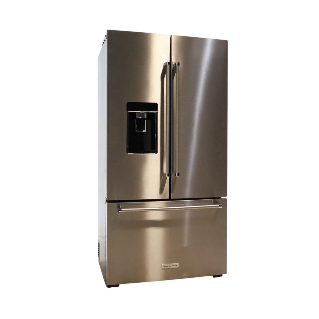 Kitchenaid Stainless Steel 23.8 cu. ft. 36" Counter-Depth French Door Platinum Interior Refrigerator with PrintShield™ Finish - Scratch & Dent - Minor