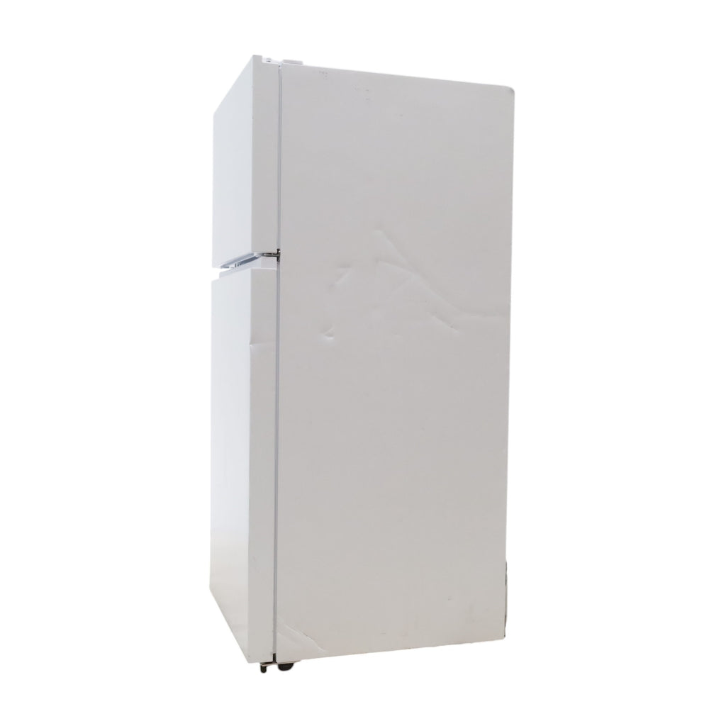 Pictures of 30" Wide Hisense White 18-cu ft Top-Freezer Refrigerator with Adjustable gallon-size door bins - Scratch & Dent - Moderate - Neu Appliance Outlet - Discount Appliance Outlet in Austin, Tx